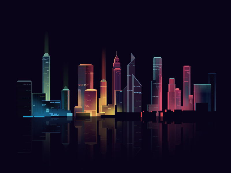 Skyline by Alexis Li on Dribbble