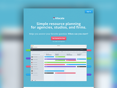 Allocate Resource Planning allocate calendar design interface management resource timeline ui