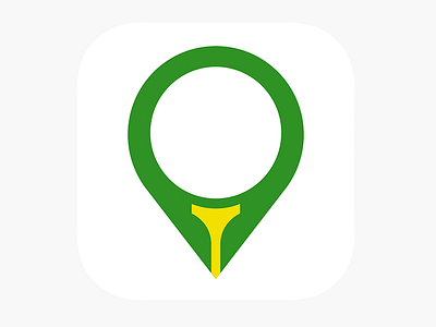 Skinned up iOS7 Icon - Golf + Location flat golf green icon ios7 location location marker marker pin tree