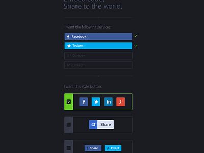 Share Button Generator buttons facebook generator share twitter
