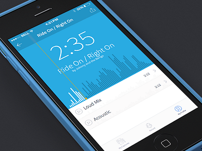 Song Detail & Mixes audio ios ios7 music playback song visualize