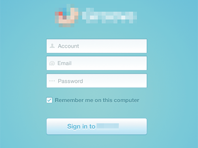 Simple Login Screen button form icons interface login ui