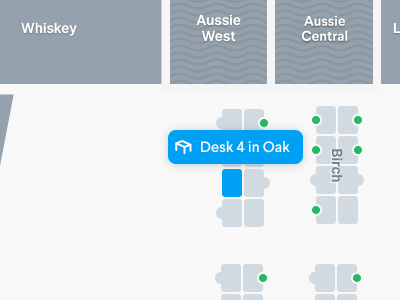 Selected Desk on Floor plan