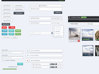 SE Style Exploration buttons form inputs photos progress styles upload