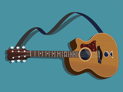 Guitar @lucschwab guitar illustration