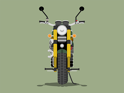 Scrambler Envy flat illustration illustrator motorcycle scrambler triumph