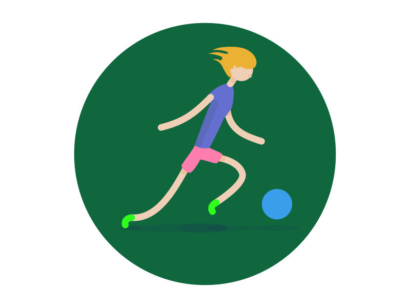 Blondie ball futbol girl illustration illustrator lucschwab play run soccer