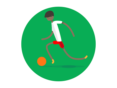 Red Shorts ball boy dribbling futbol illustration illustrator lucschwab play soccer