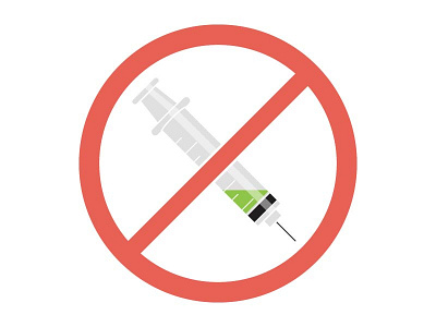 No Green Stuff ai drugs icon illustration illustrator no drugs syringe