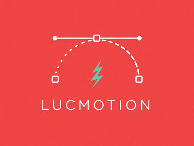 Lucmotion Logo 1 bezier curve handles illustration logo lucmotion motion design thunderbolt