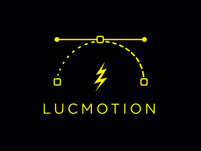 Lucmotion Logo 3 bezier curve handles illustration logo lucmotion motion design thunderbolt