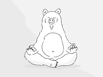 Meditating Bear bear illustration illustrator meditating polar bear relax