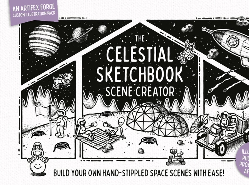 Celestial Sketchbook Scene Creator by Fazalbhai on Dribbble
