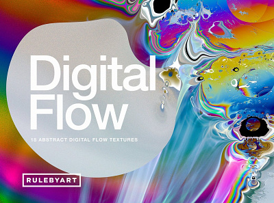 Digital Flow: 18 Abstract Textures 3d animation app branding bundle clipart collection design graphic design illustration logo motion graphics ui