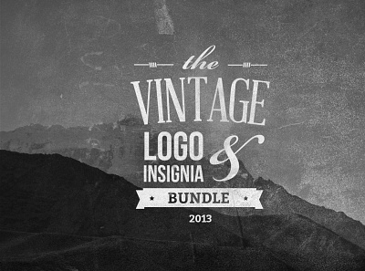 Vintage Logo & Insignia Bundle 3d animation app branding bundle clipart collection design graphic design illustration logo motion graphics ui