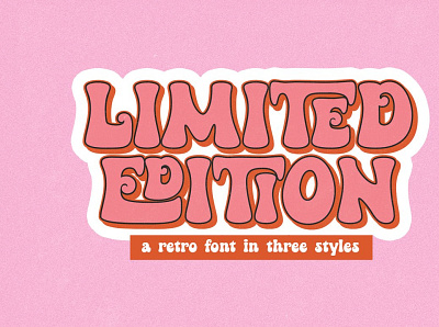 Limited Edition | Retro Font 3d animation app branding bundle clipart collection design graphic design illustration logo motion graphics ui