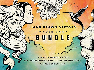 Hand Drawn Vectors Bundle 3d animation app branding bundle clipart collection design graphic design illustration logo motion graphics ui