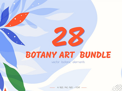 UNIQUE BOTANY ART BUNDLE 3d animation app botany branding bundle clipart collection design graphic design illustration logo motion graphics ui unique