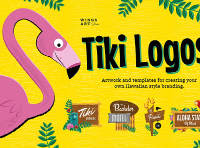 Tiki Illustrations and Logo Designs 3d animation app branding bundle clipart collection design graphic design illustration logo motion graphics ui