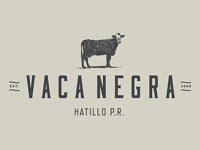 Vaca Negra Logo cheese cow food illustration logo puerto rico yogurt