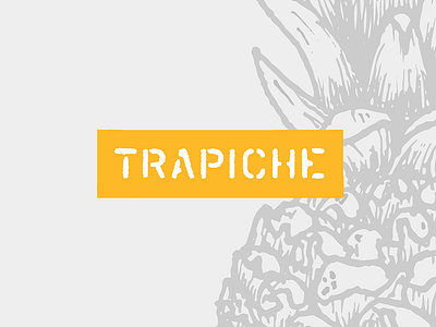 Trapiche gelato letterpress logo typography