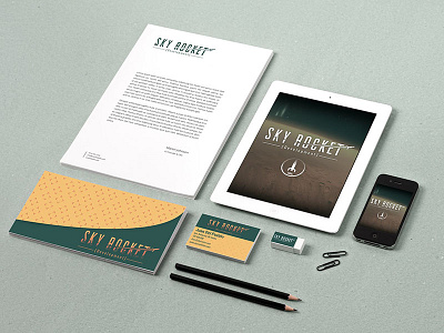 Brand identity for Sky Rocket business design dribbblers ilustration tipography webdesign