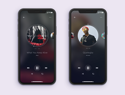 Music Player App app design music player ui ux