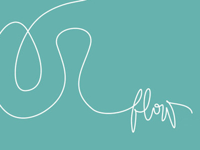 Flow calligraphy flow logotype typography