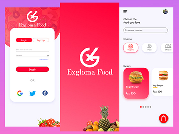 Red Color App Design designs, themes, templates and downloadable