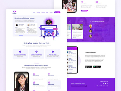 One Page Layout design landing page layout layout design onepage template ui ux vector website