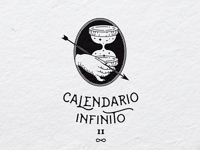 Infinito arrow calendar hand sandclock star time