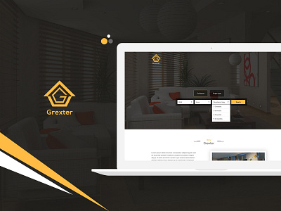 Grexter Landing page clean cleaning elegant house landing rental simple website