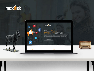 Moxitek creative design landing media page social