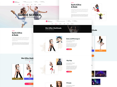 Such a diva & dude website clean dance hip hop layout music passion website