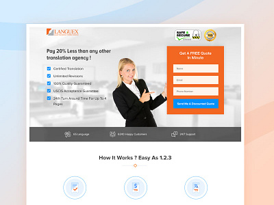 Languex landing page landing page sales translation