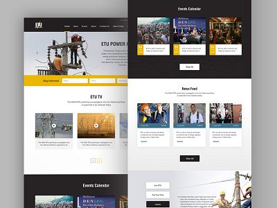 ETU power . company corporate electricity landing page website