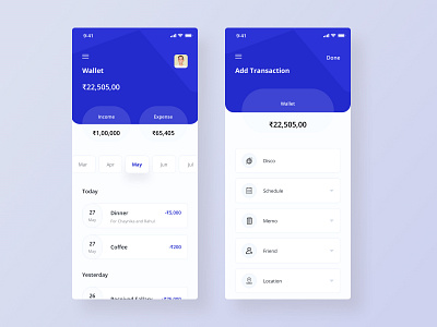 Wallet App app balance black clean dashboard design expense income mobile money transfer plant sketch uiux wallet website white