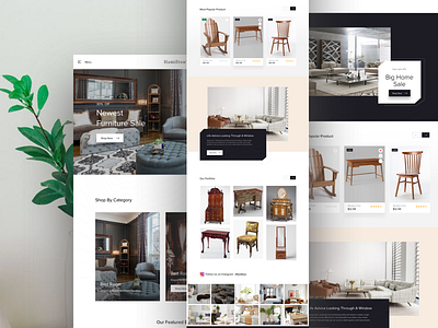 Luxurious furniture ecommerce home page