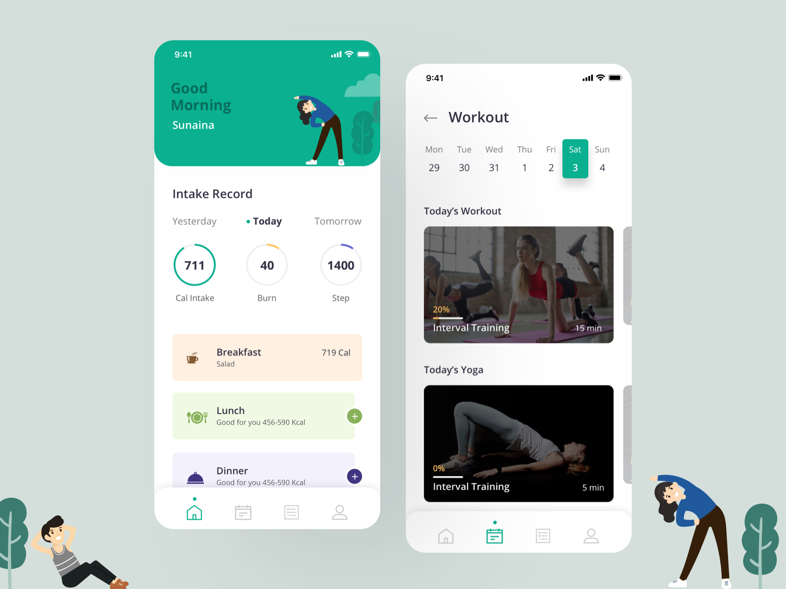 Fitness App by agile design on Dribbble