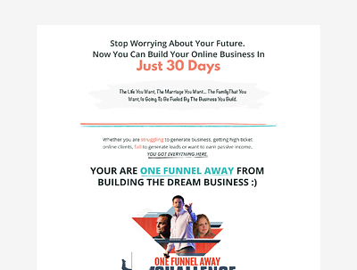One funnel Away challenge landing page landing page landing page design landing page ui landingpage sales sales funnel sales page squeeze squeeze page