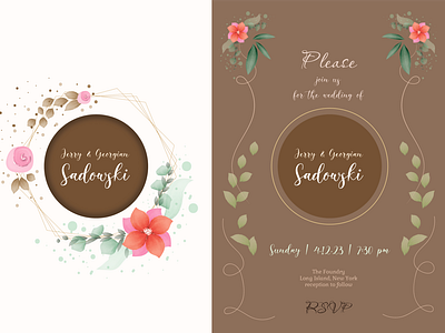 Rustic wedding invitation