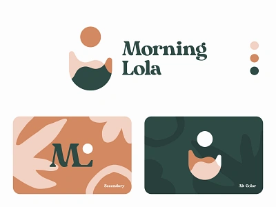 Morning Lola brand branding cactus clay earrings floral flowers green hills icon logo logotype mountains neutral pattern pink serif sun sunrise typogaphy