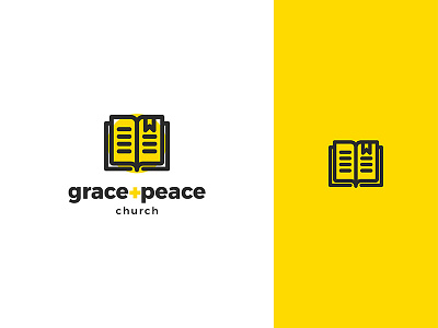 Grace+Peace Church bible book branding church grace icon logo mark peace simple