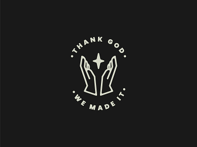 TGWMI bible church hands icon illustration pray simple stamp star t shirt design vector