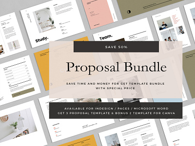 Proposal Bundle architecture branding brochure graphic design guide indesign presentation proposal template