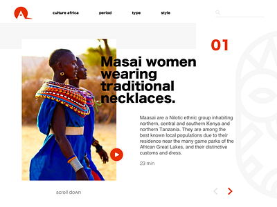 Africa africa branding idea identity information masai trend typography webdesign website website banner