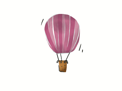 air balloon balloon cartoon children cute handdrawn illustration photoshop