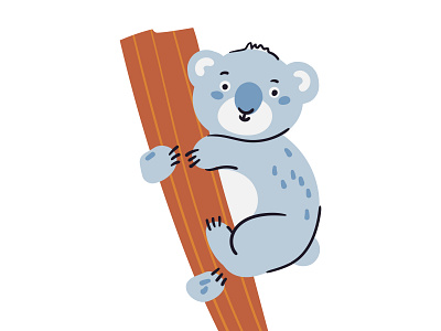 cute koala character children childrens illustration cute design handdrawn illustration kids koala nursery vector