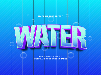 Water Text Effect 3d text alphabet editable font editable text font effect headline lettering text effect typesetting typography water
