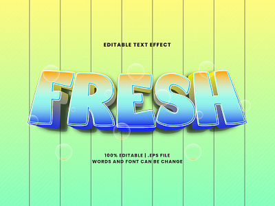 Fresh Text Effect 3d text alphabet editable font editable text font effect fresh headline lettering text effect typesetting typography